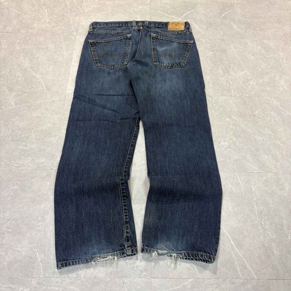 Lucky Brand 221 Original Straight Jeans Mens 34x30 Dark Wash Blue Denim
